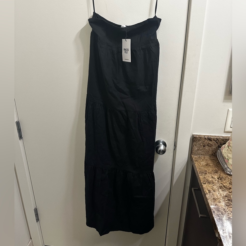 Princess Polly Black Strapless Dress